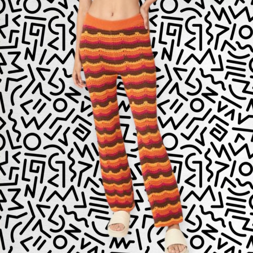 Womens Vibrant Knit Pants